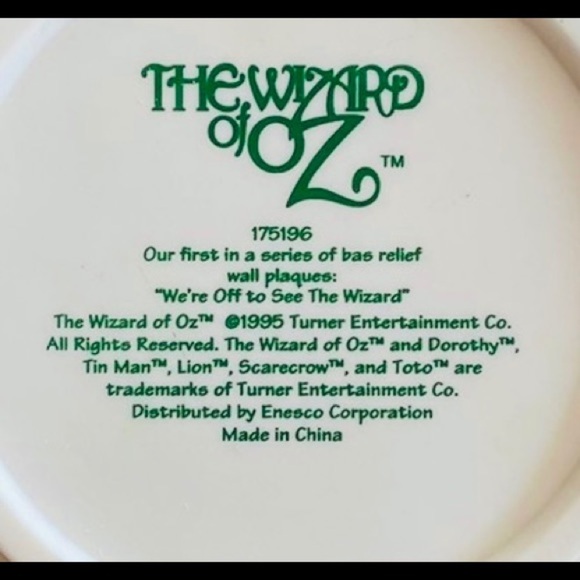 1995, We are off to see the Wizard. First in a series of Bas relief plates. - Picture 4 of 4